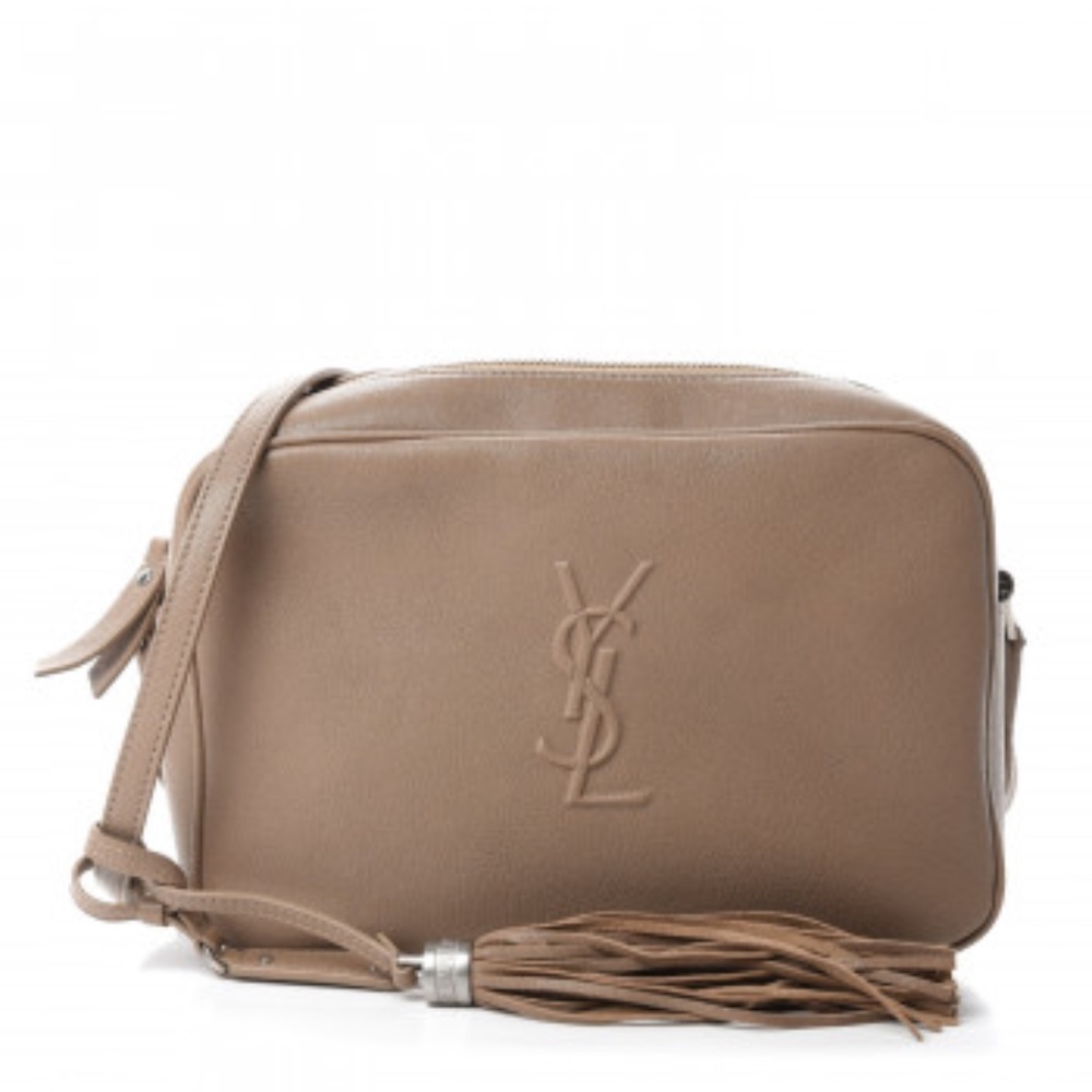 SAINT LAURENT Lambskin Monogram Small Lou Camera Bag